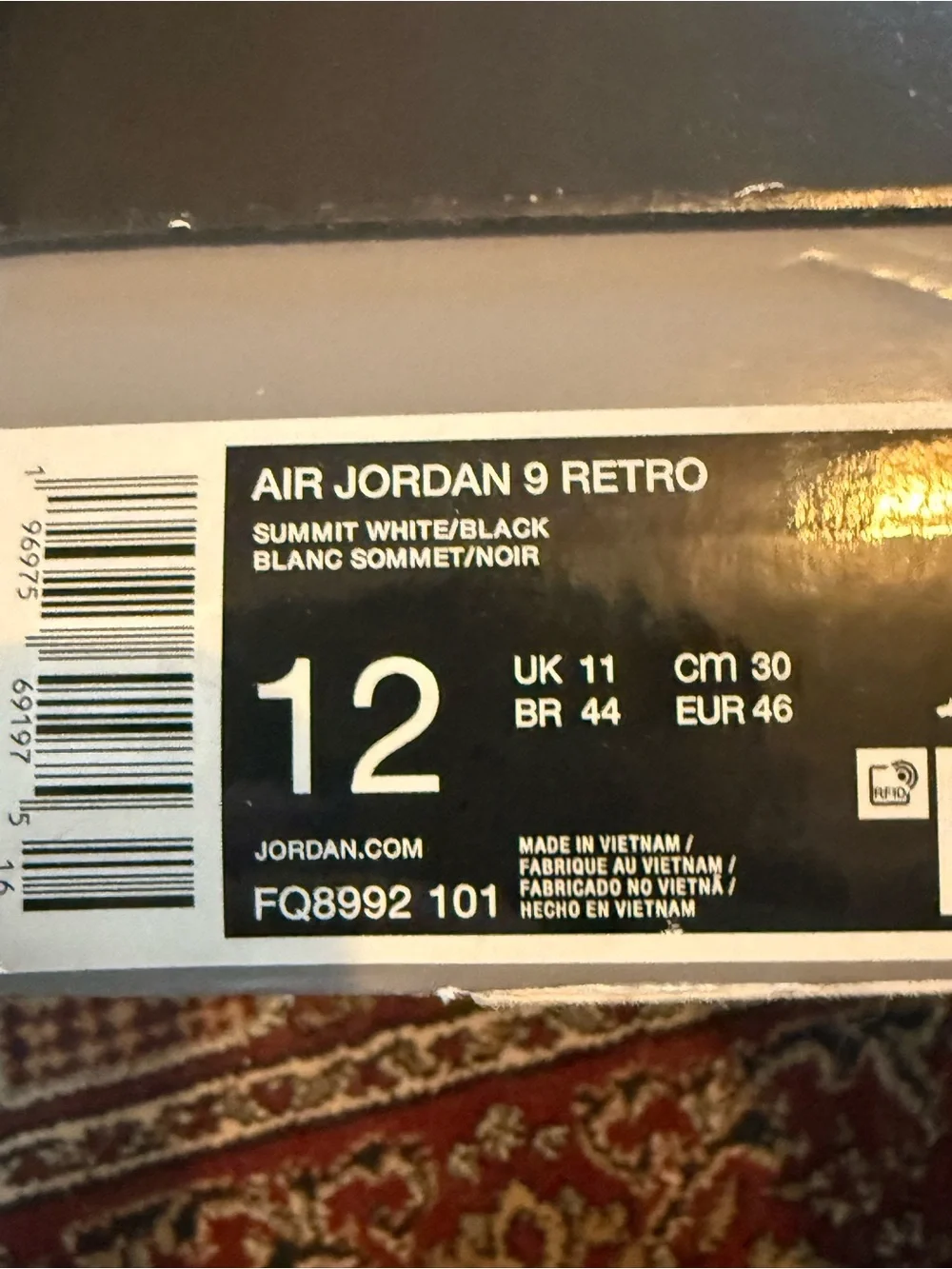 Jordan 9 Retro Powder Blue - Men’s High-Top Sneakers - White & Blue